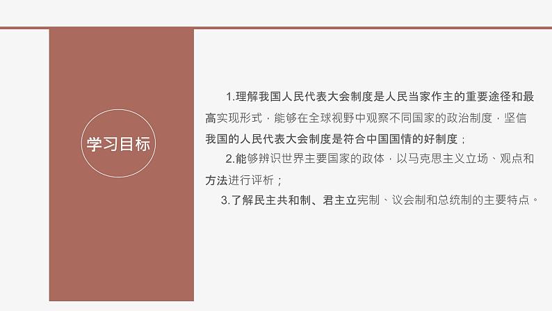 高中思想政治统编版选择性必修一 1.2国家的政权组织形式 课件第2页