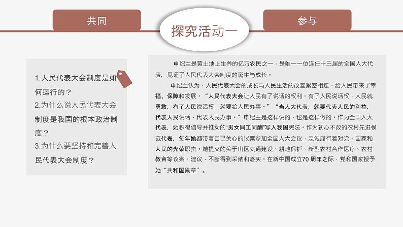 高中思想政治统编版选择性必修一 1.2国家的政权组织形式 课件第6页