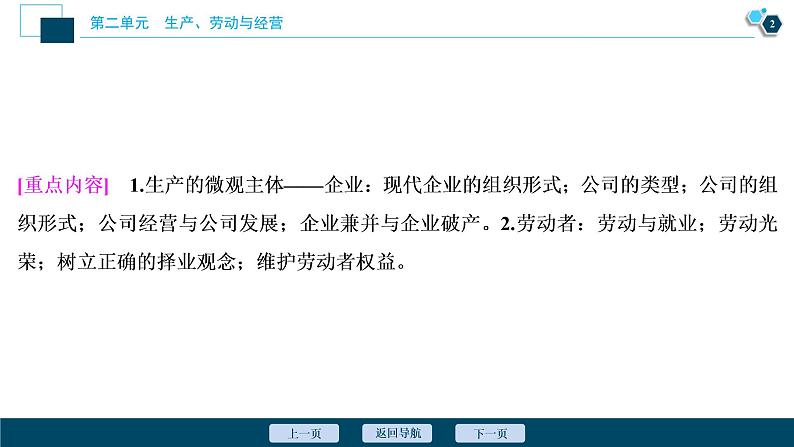 新高中政治高考2021年高考政治一轮复习（新高考版）  第2部分  第2单元 第5课　企业与劳动者课件PPT第3页