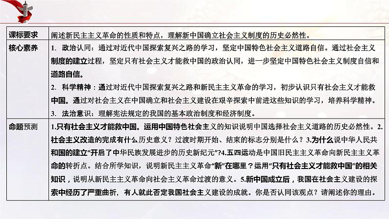 新高中政治高考必修1  第02课  只有社会主义才能救中国 课件-2022年高考政治一轮复习讲练测（新教材新高考）04