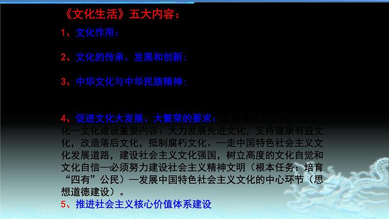 新高中政治高考专题一 文化与生活-2021年高考政治二轮复习高效课堂之优质课件04