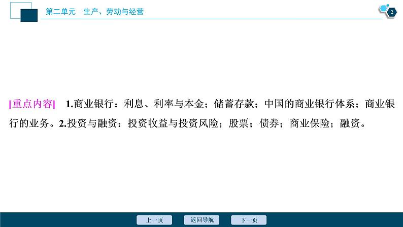 新高中政治高考2021年高考政治一轮复习（新高考版）  第2部分  第2单元 第6课　投资理财的选择课件PPT第3页