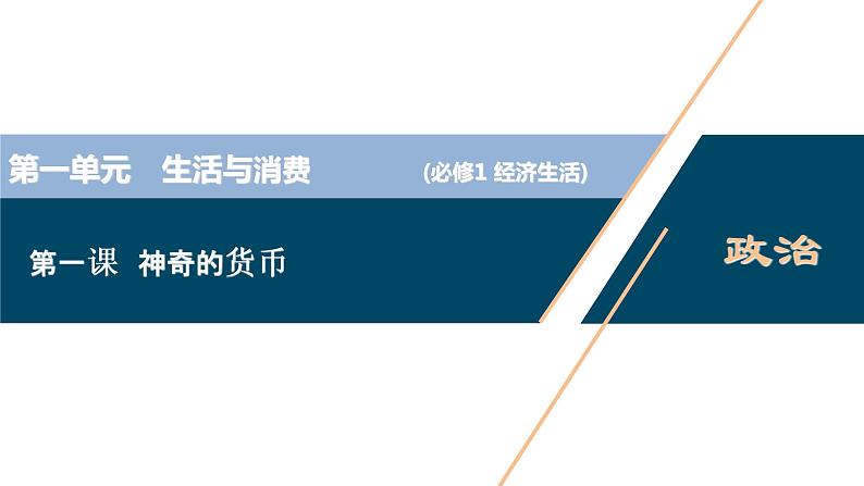 新高中政治高考2021年高考政治一轮复习（新高考版）  第1部分  第1单元 第一课　神奇的货币课件PPT第1页