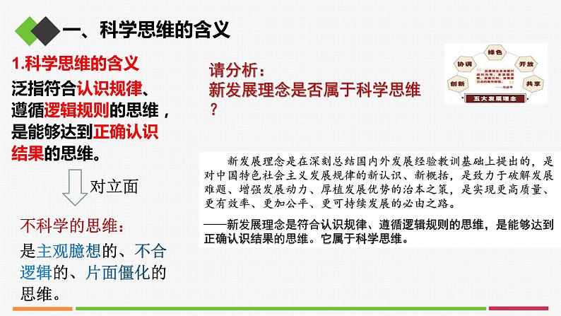 统编高中政治选择性必修3 3.1科学思维的含义与特征 课件04