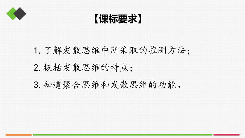 统编高中政治选择性必修3 12.1发散思维与聚合思维的方法 课件02