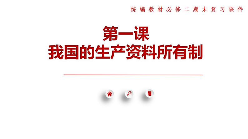 【期末总复习】统编版政治必修二第一课 我国的生产资料所有制 复习课件01