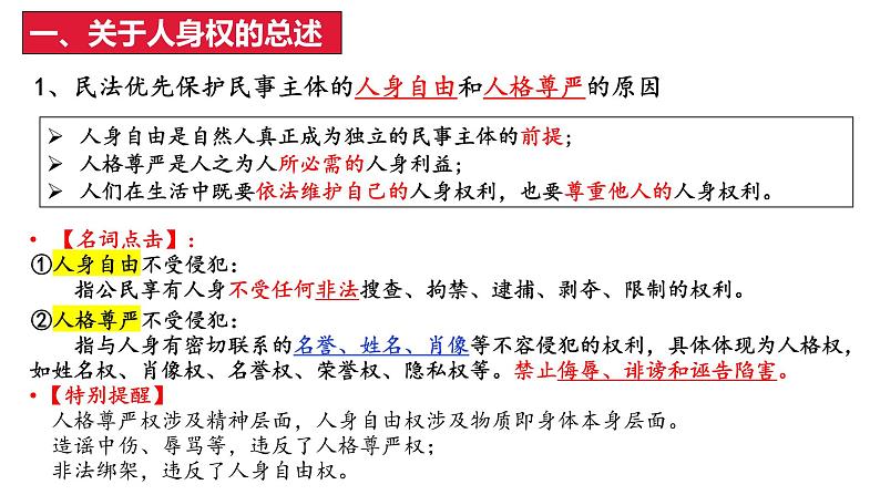 1.2 积极维护人身权利 课件-2023届高考政治一轮复习统编版选择性必修2法律与生活第4页