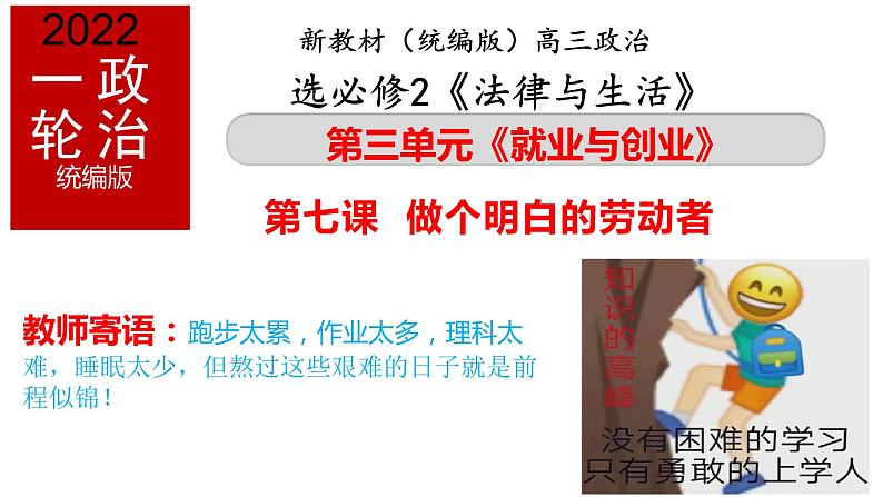 第七课 做个明白的劳动者课件-2023届高考政治一轮复习统编版选择性必修二法律与生活02