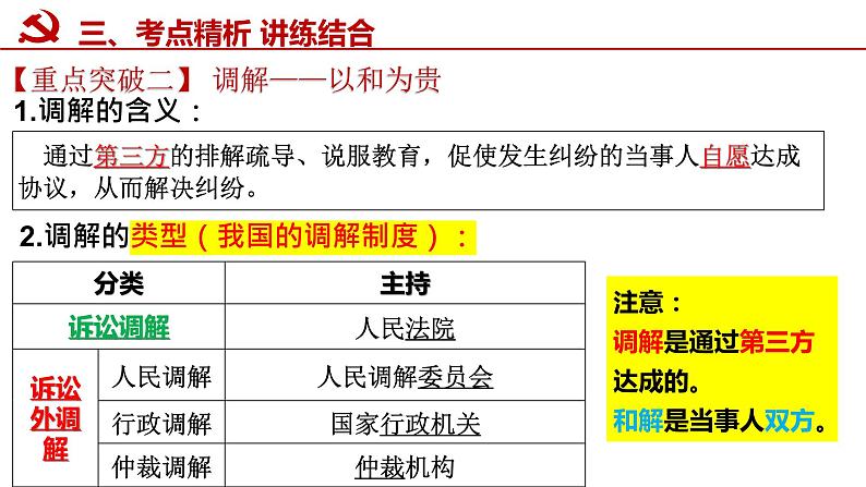 第九课 纠纷的多元解决方式 课件-2023届高考政治一轮复习统编版选择性必修二法律与生活08