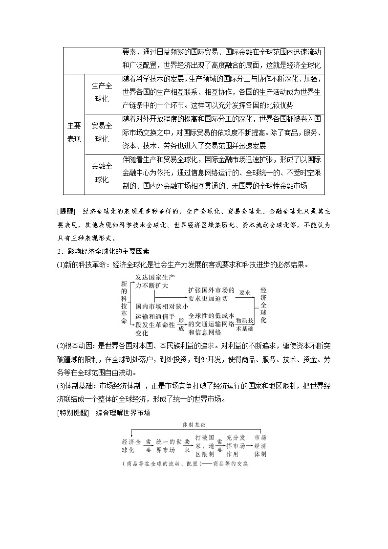 (部编版)高考政治一轮复习讲义第29课经济全球化(含解析)02