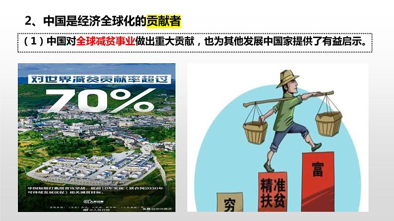 2022----2023学年高中政治统编版选择性必修一：7.2做全球发展的贡献者 课件第7页