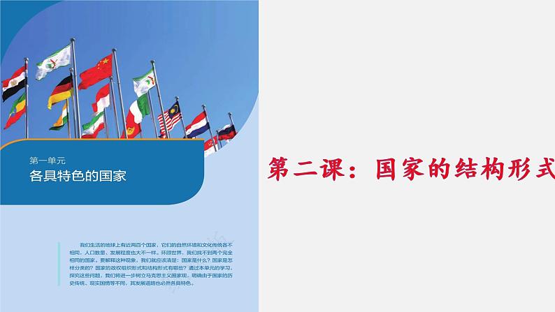 第二课 国家的结构形式 课件-2023届高考政治一轮复习统编版选择性必修一当代国际政治与经济第1页