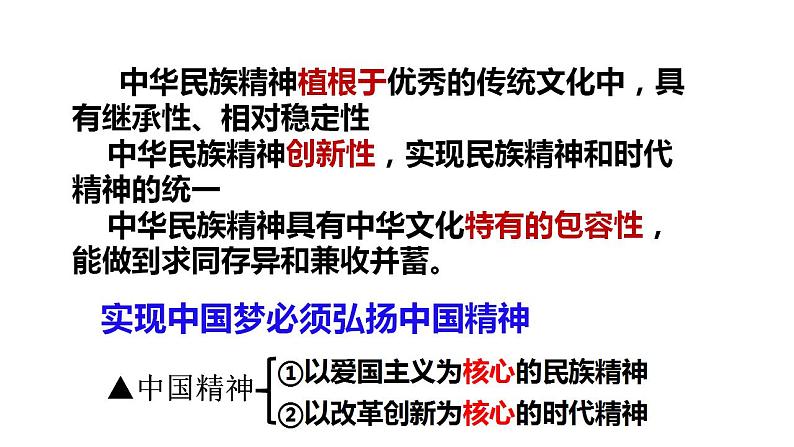 第七课 我们的民族精神 课件-2023届高考政治一轮复习人教版必修三文化生活08