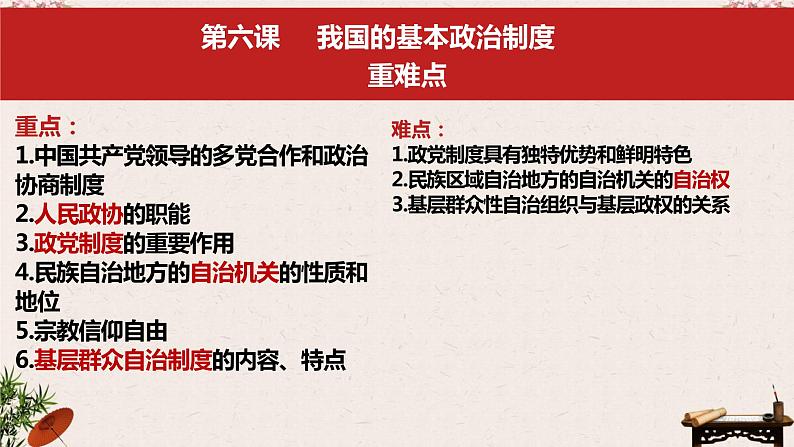 6.1中国共产党领导的多党合作和政治协商制度课件-2023届高考政治一轮复习统编版必修三政治与法治04