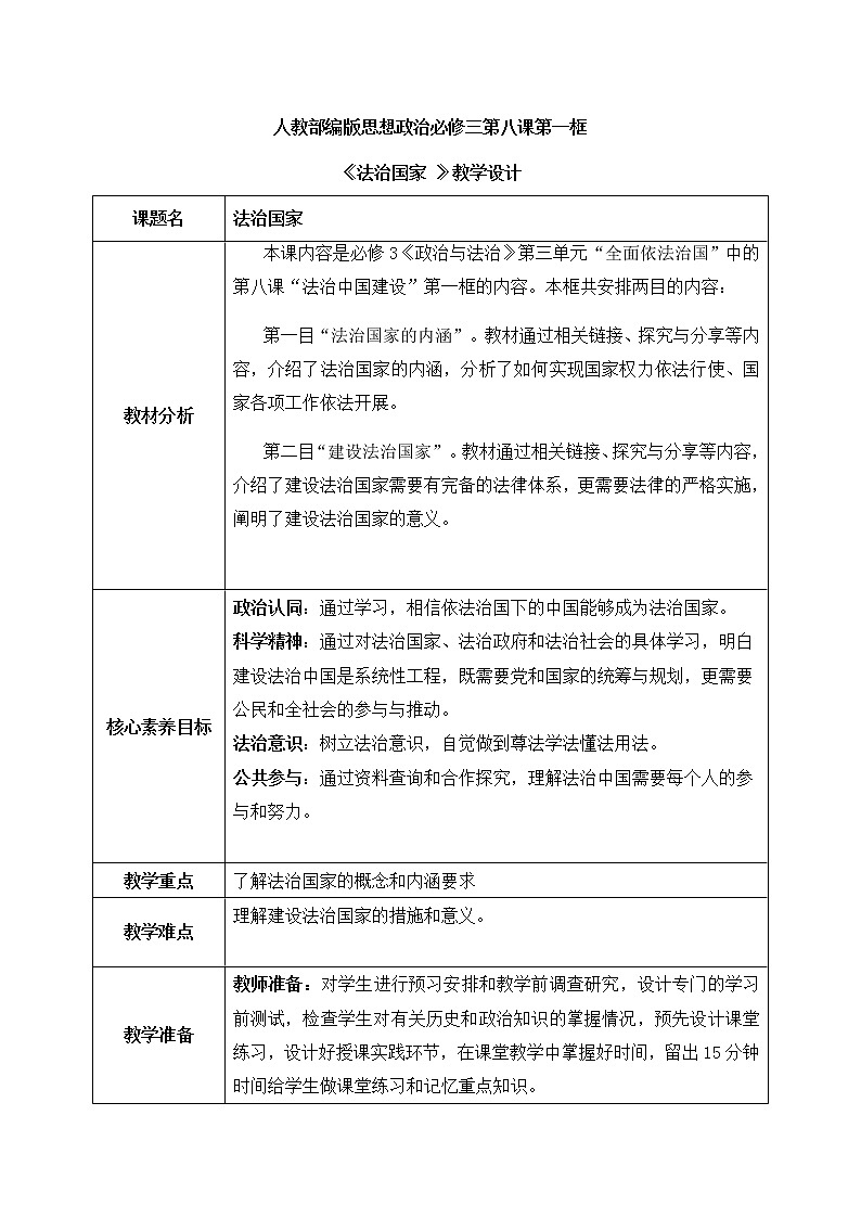 8.1《法治国家》课件ppt（送教案练习）01