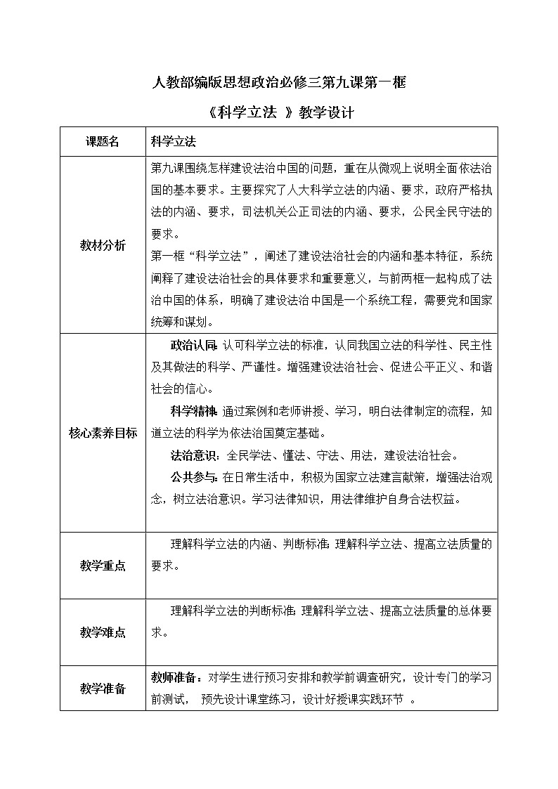 9.1《科学立法》课件ppt（送教案练习）01