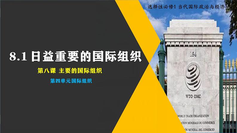 8.1日益重要的国际组织高二政治课件（统编版选择性必修1） 课件+素材02