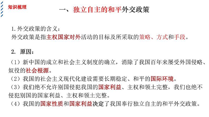 5.1中国外交政策的形成与发展教学课件高二政治同步备课系列（统编版选择性必修1）07