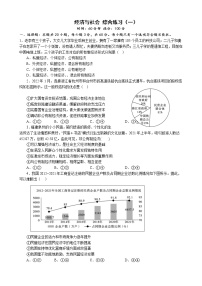 经济与社会 综合练习（一）2022-2023学年度高中政治统编版必修二经济与社会