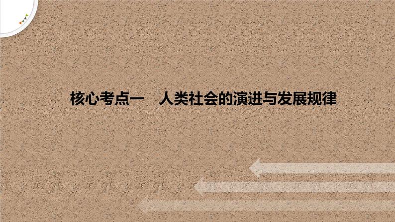 核心考点一 人类社会的演进与发展规律 课件-2023届高考政治二轮复习统编版必修一中国特色社会主义第1页