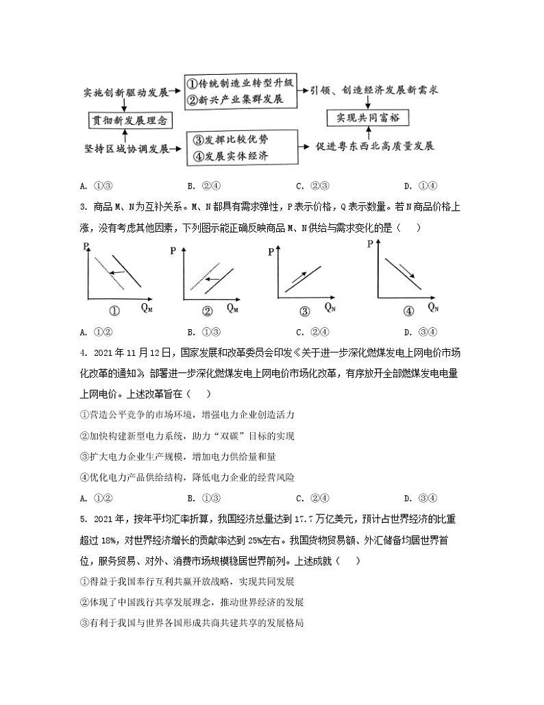 2022-2023学年广东省深圳市高三下册政治期末综合测试模拟试题（3月4月）含解析02