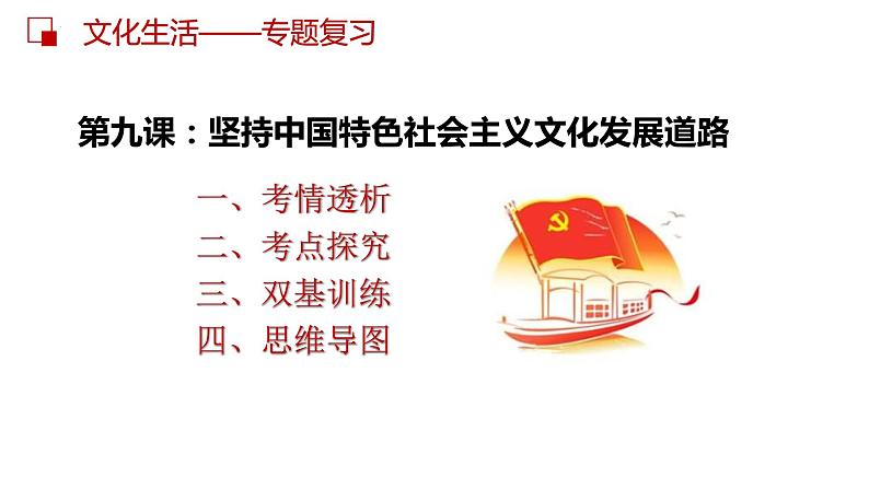 第九课 坚持中国特色社会主义文化发展道路课件-2023届高考政治一轮复习人教版必修3文化生活03