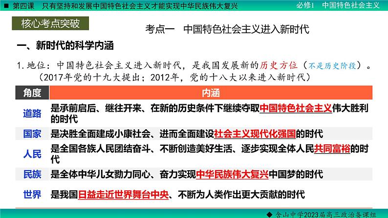 第四课 只有坚持和发展中国特色社会主义才能实现中华民族伟大复兴 课件-2023届高考政治一轮复习统编版必修一中国特色社会主义08