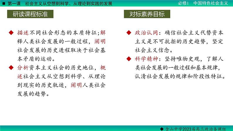 第一课社会主义从空想到科学、从理论到实践的发展 课件-2023届高考政治一轮复习统编版必修一中国特色社会主义07