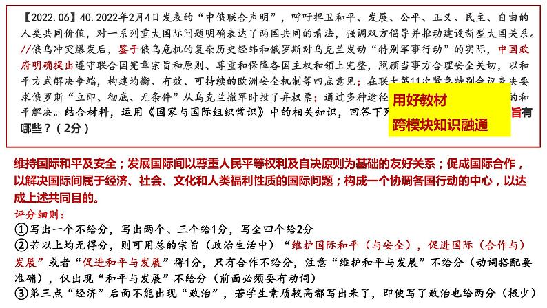 从高考阅卷寻新选考的“变”与“不变“ 课件-2023届高考政治一轮复习第6页