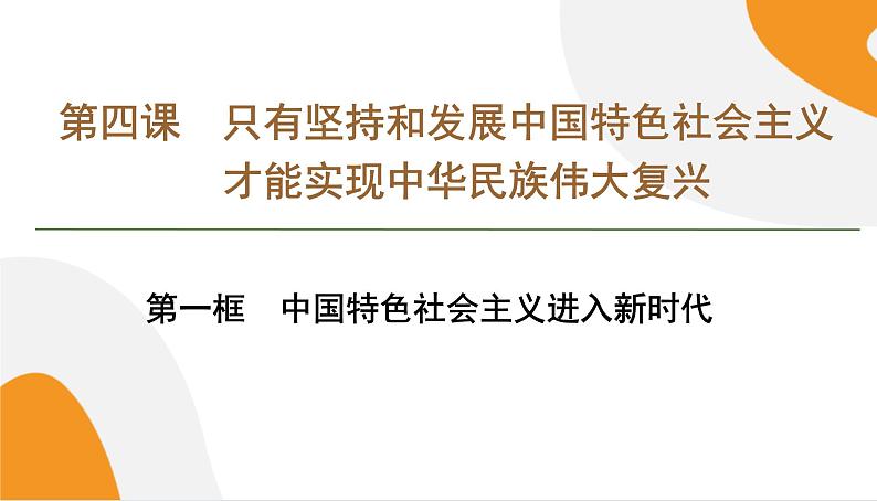 配套新教材高中思想政治必修1—4.1《中国特色社会主义进入新时代》课件PPT（共48页）01