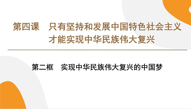 配套新教材高中思想政治必修1—4.2《实现中华民族伟大复兴的中国梦》课件PPT（共62页）01