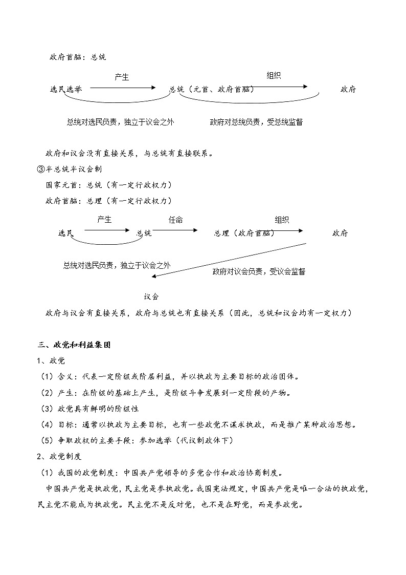 核心考点01  国体与政体（原卷版）第3页