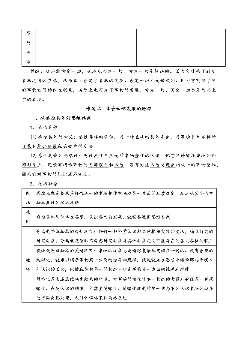 核心考点29 推动认识发展-高考政治一轮复习全考点核心知识梳理＋对点练习（统编版选择性必修3）03