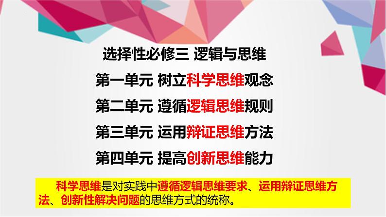 第三单元 运用辩证思维方法 课件-2023届高考政治二轮复习统编版选择性必修三逻辑与思维03