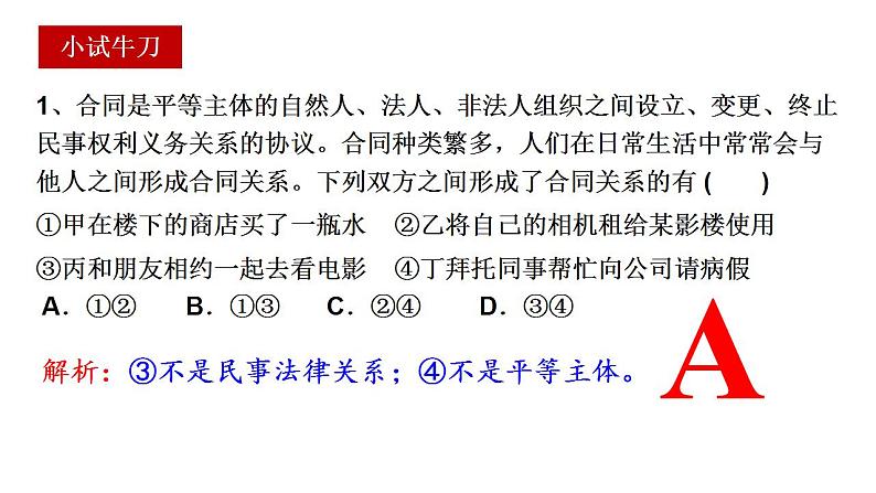 高中政治统编版选择性必修二3.1 订立合同学问大 课件05