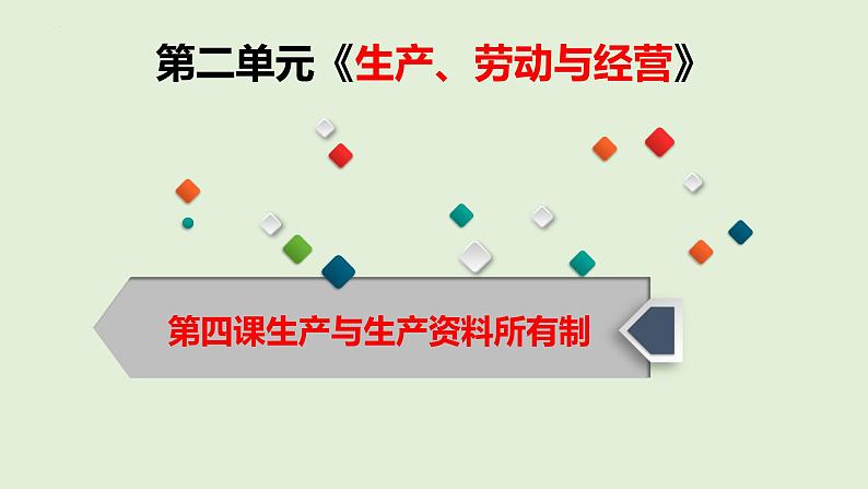 第四课 生产与生产资料所有制课件-2023届高考政治一轮复习人教版必修一经济生活第1页