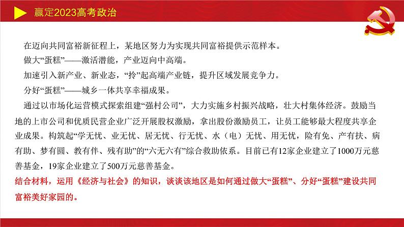 乡村振兴主观题专题课件-2023届高考政治二轮复习统编版第6页