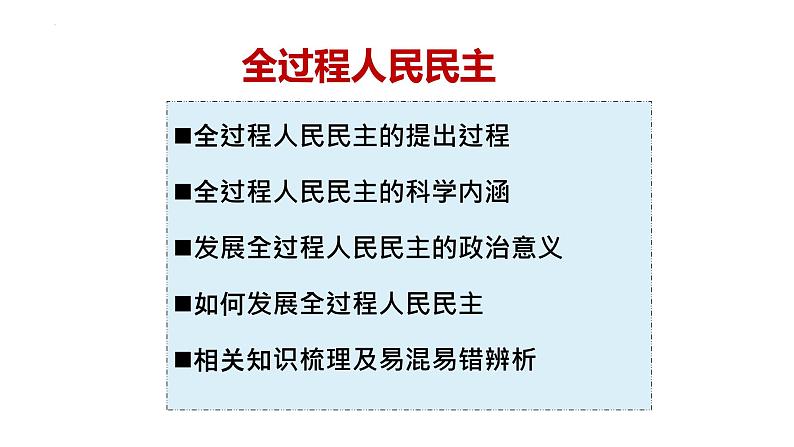 全过程人民民主 专题复习课件-2023届高考政治二轮复习统编版03