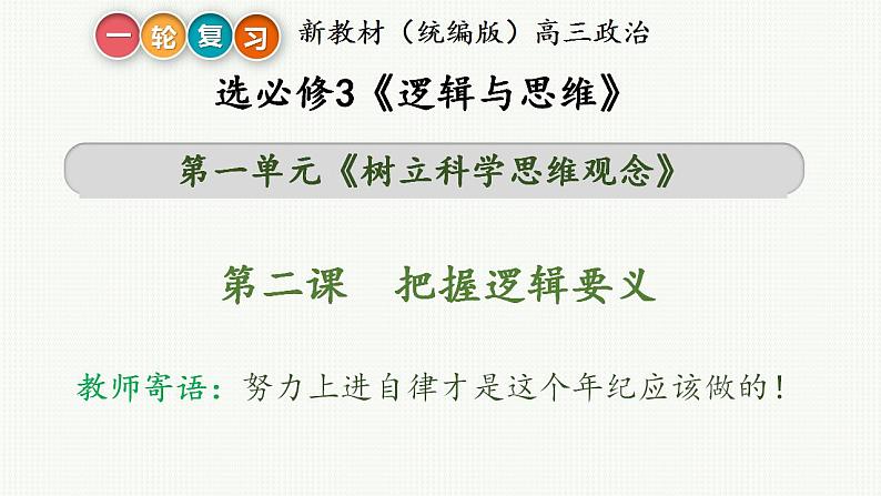 第二课 把握逻辑要义课件-2023届高考政治一轮复习统编版选择性必修三逻辑与思维 (1)02