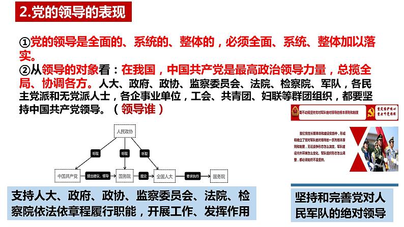 第三课 坚持和加强党的全面领导 课件-2023届高考政治一轮复习统编版必修三政治与法治第5页