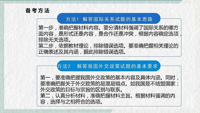 专题七 当代国际社会 课件-2023届高考政治二轮复习人教版必修二政治生活08