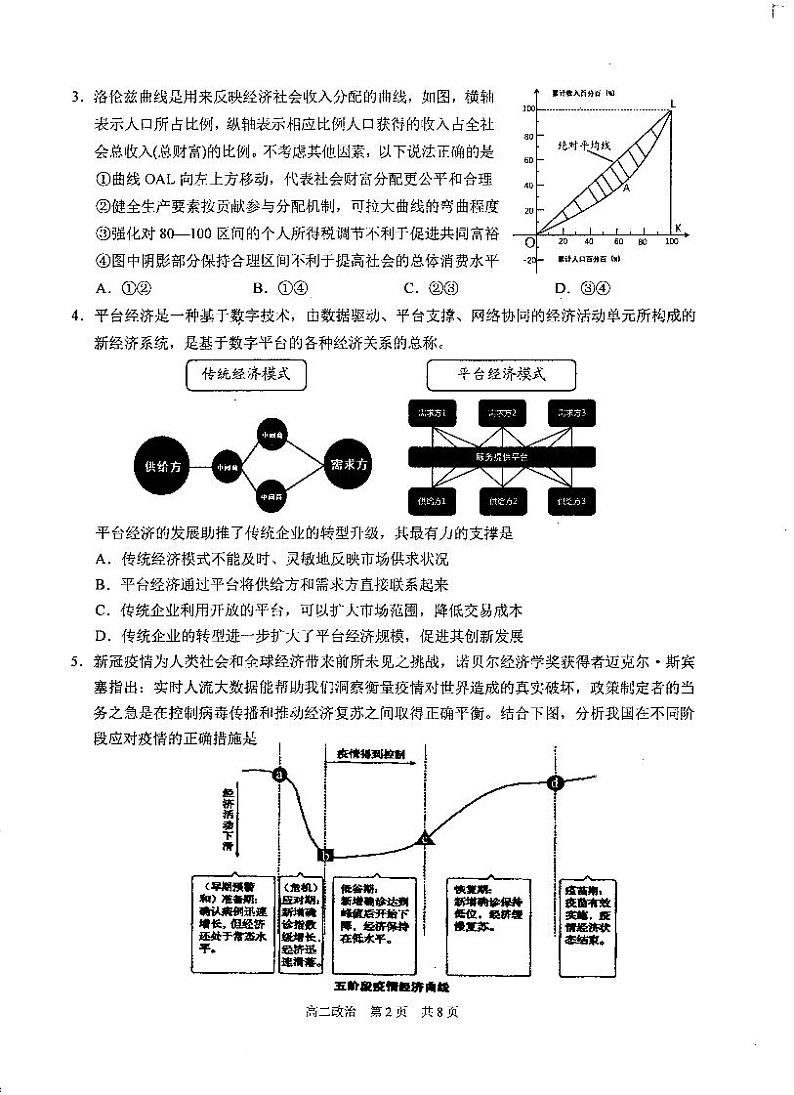 2022-2023学年江苏省苏州市吴江区高二上学期期中调研政治试卷PDF版含答案02