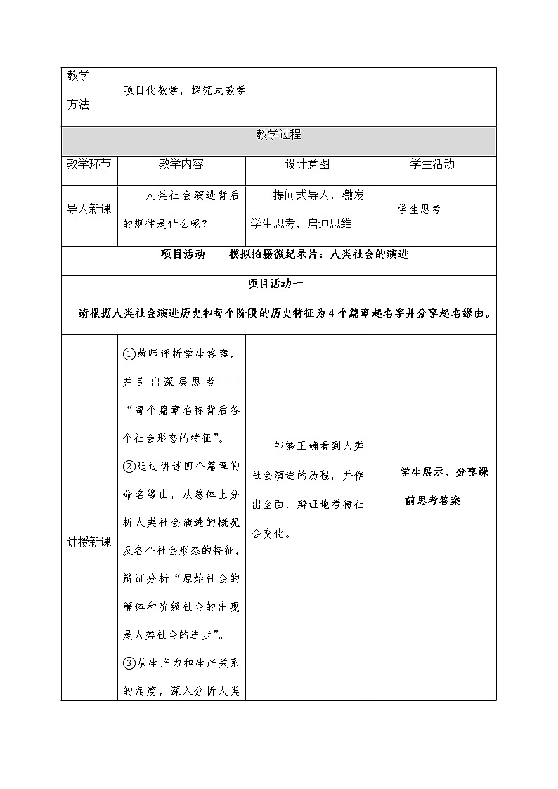 原始社会的解体和阶级社会的演进 教案-高中政治统编版必修一  (4)第2页