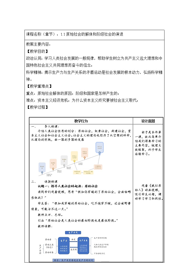 原始社会的解体和阶级社会的演进 教案-高中政治统编版必修一  (8)第1页