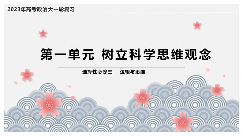 第一单元 树立科学思维观念 课件-2023届高考政治一轮复习统编版选择性必修三逻辑与思维第1页