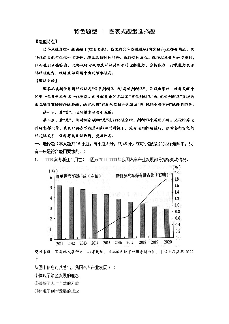 题型二 图表题型增分练（解析版）第1页