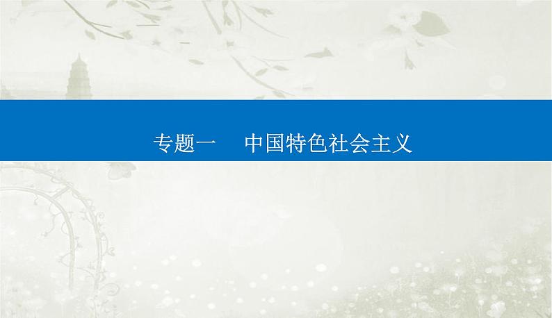 2023届高考思想政治二轮复习专题一中国特色社会主义课件第1页