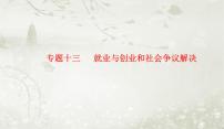 2023届高考思想政治二轮复习专题十三就业与创业和社会争议解决课件