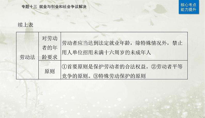 2023届高考思想政治二轮复习专题十三就业与创业和社会争议解决课件05