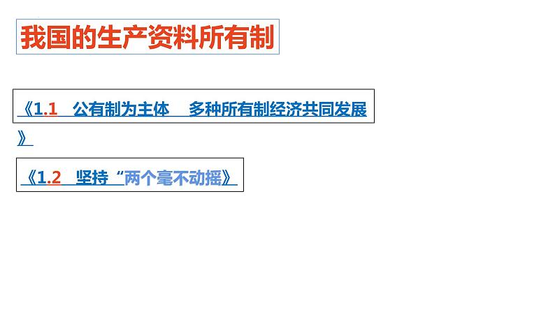 1.2坚持“两个毫不动摇”复习课件-2022-2023学年高中政治统编版必修二经济与社会04